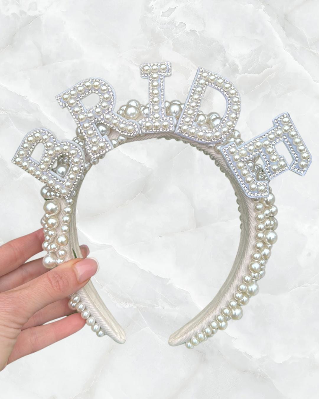 Luxury BRIDE pearl headband | hair piece | hen party | bridal shower | bachelorette | head band | hair accessory