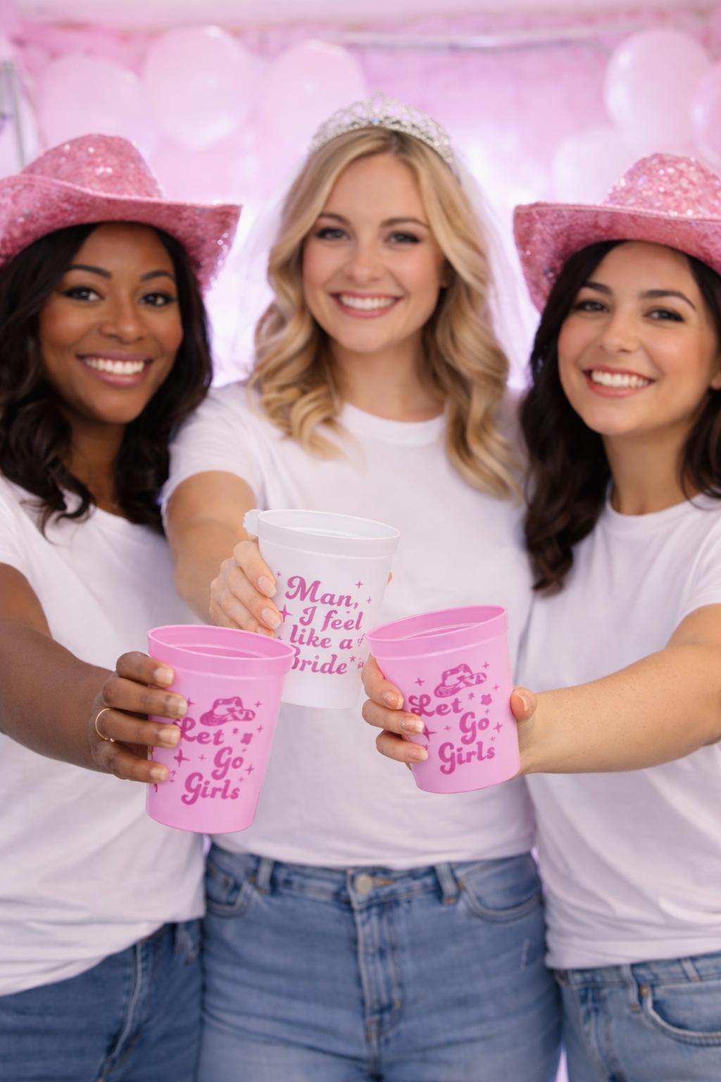 Let's Go Girls Hen Party Cups | Last Rodeo Cowgirl theme