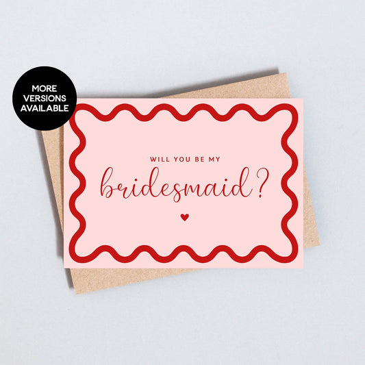 Bridesmaid Proposal Greeting Card: A6 / Maid of Honour