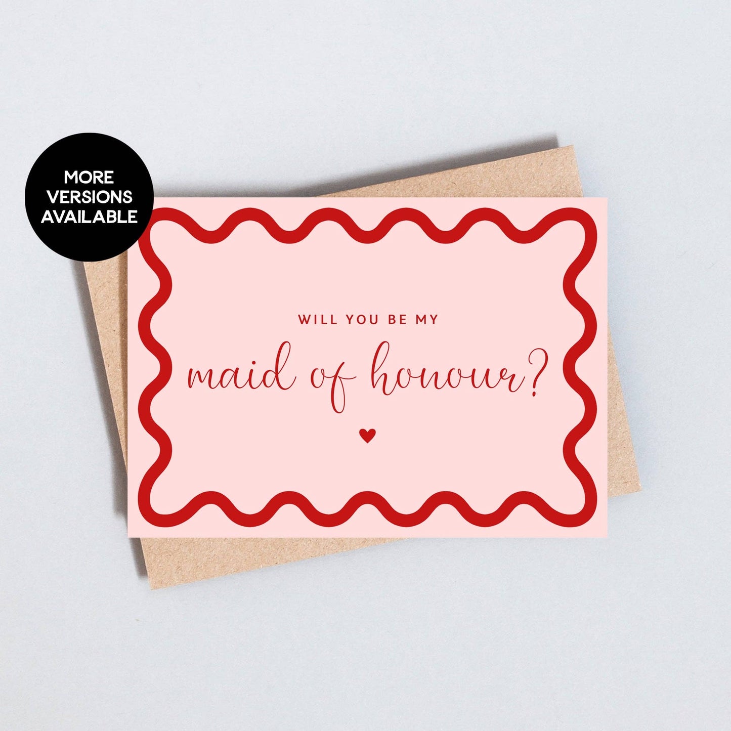 Maid Of Honour / Honor Proposal Greeting Card: A6
