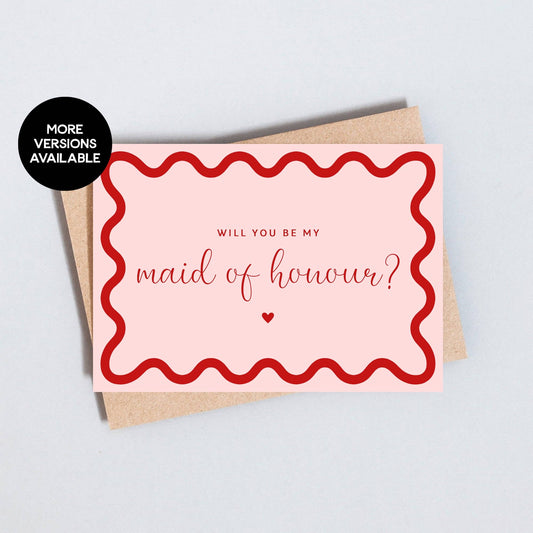 Maid Of Honour / Honor Proposal Greeting Card: A6
