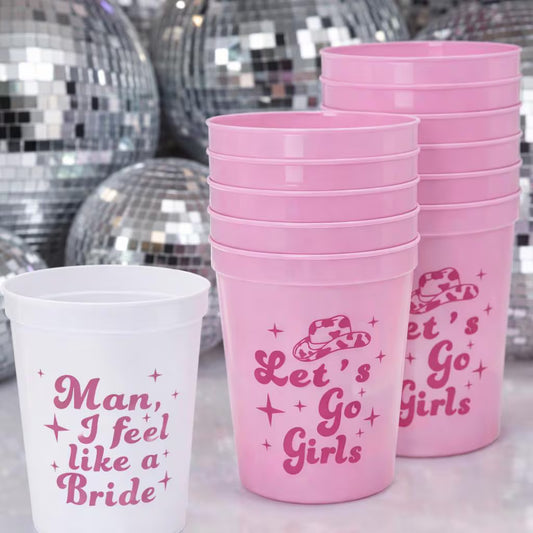 Let's Go Girls Hen Party Cups | Last Rodeo Cowgirl theme